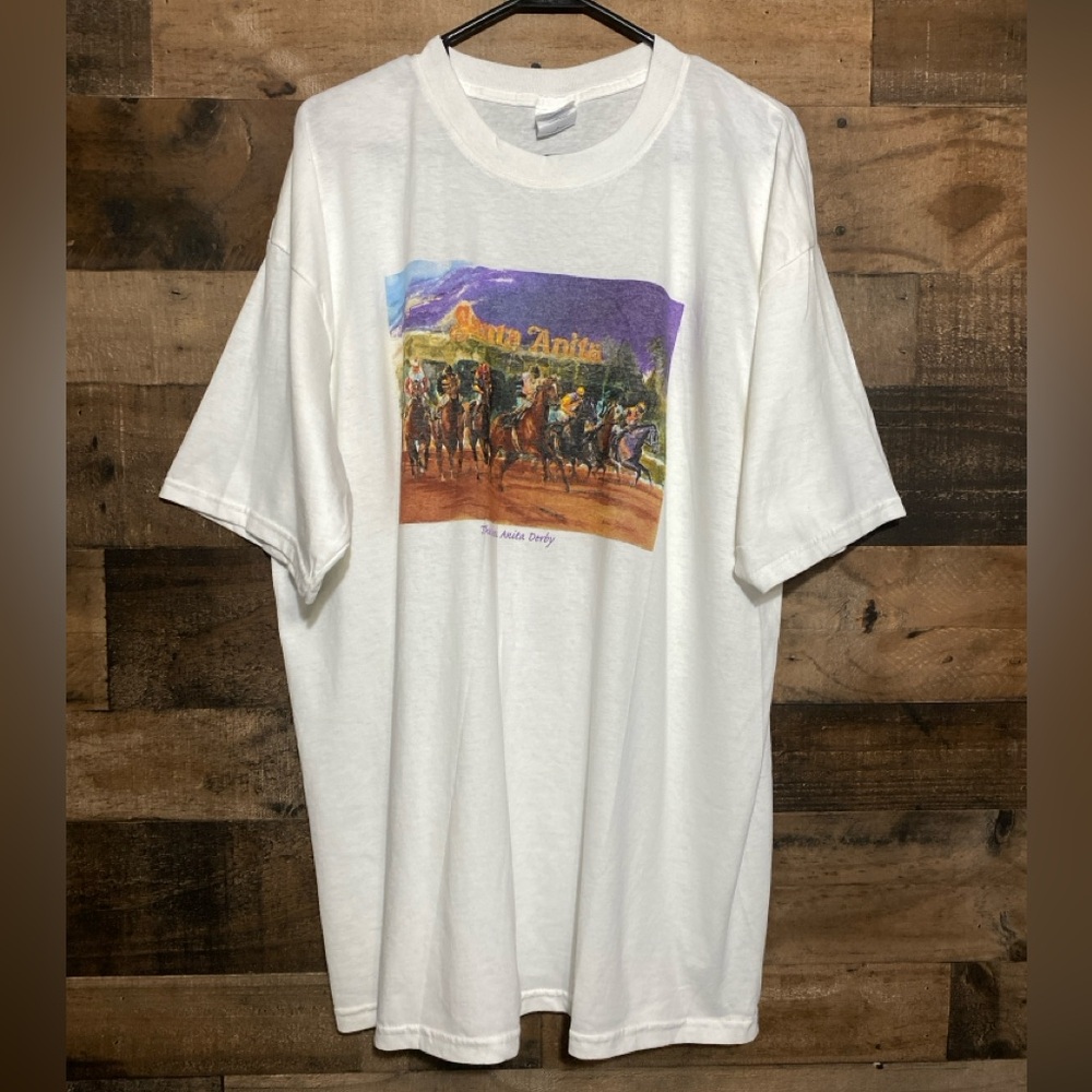 Vintage Santa Anita Park Horse Racing Derby T-Shirt Size XL 2006